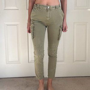 Army Green Skinny Cargo Pants